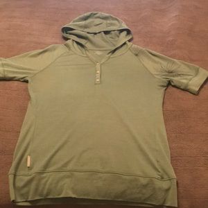 Icebreaker superfine lite hooded merino wool tee M